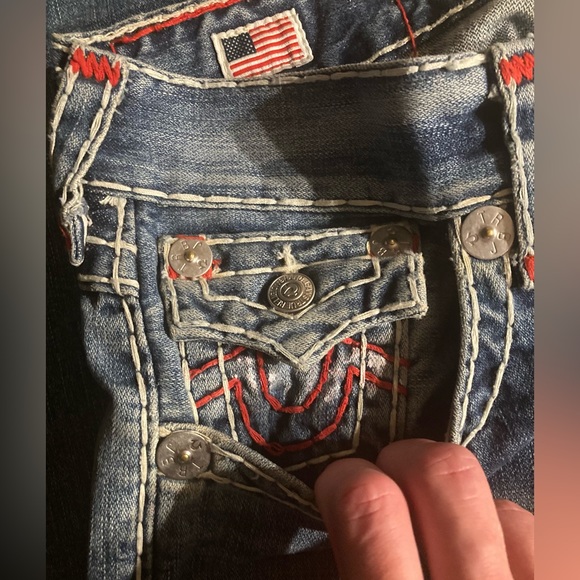 Rare! Ricky Red Label Super T True Religion size 31” W unaltered 34 3/4” L - Picture 5 of 12